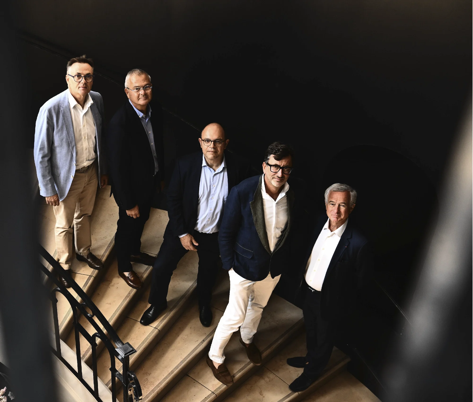 Photo de Richard Rudelle, Thierry Roughol, Stephan Bourcieu, Pierre Cléon et Jean-François Buet