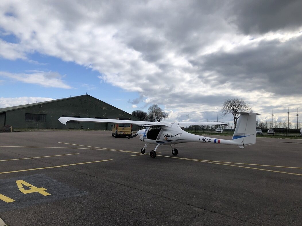 Photo de l'avion 100% électrique Velis de Pipistrel