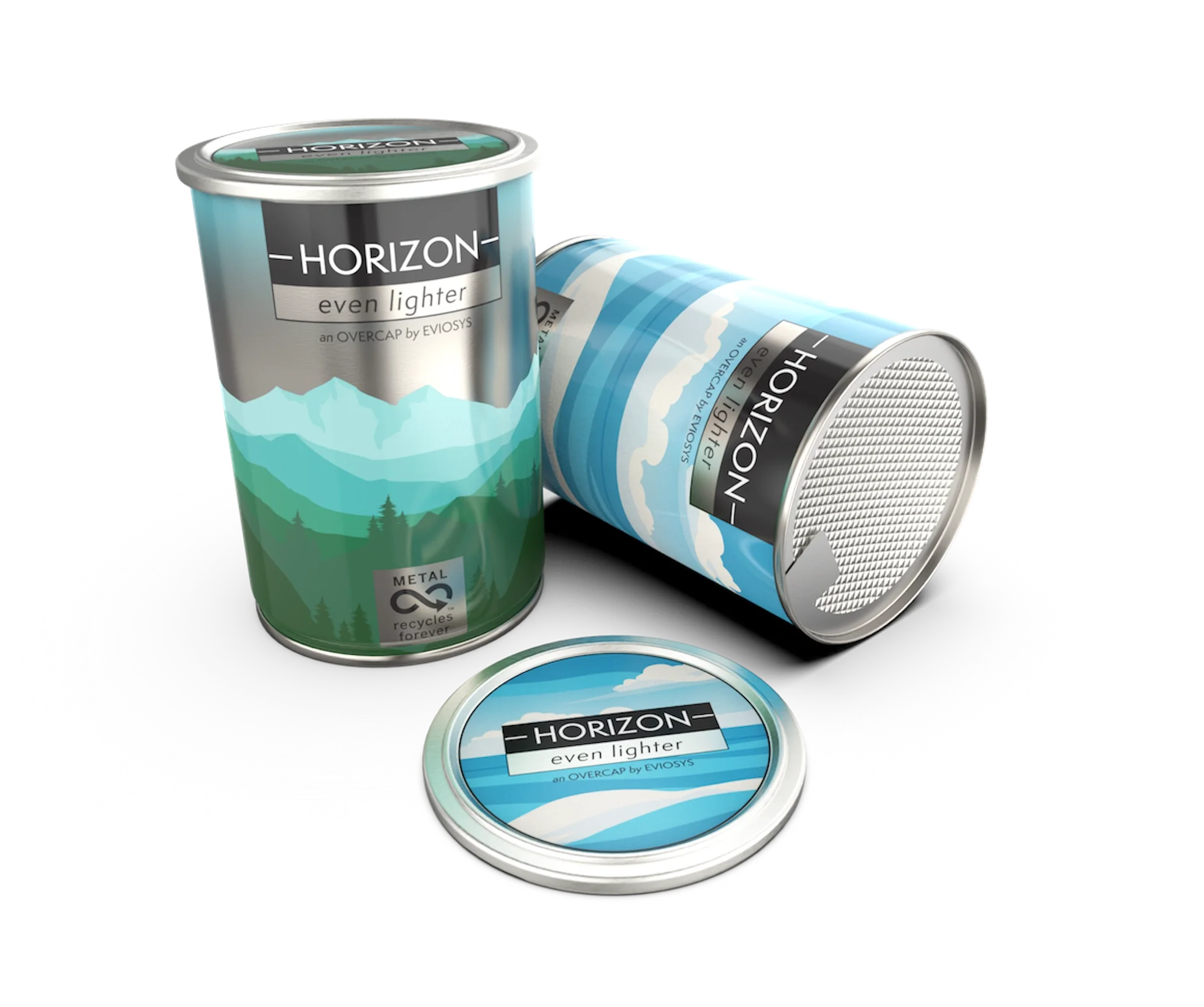 Photo des boîtes avec le couvercle Horizon