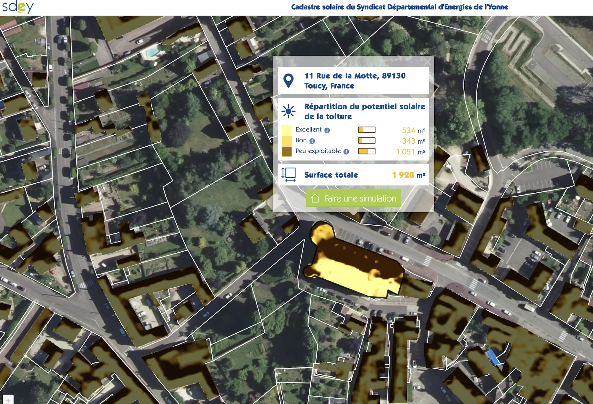 Photo du cadastre solaire