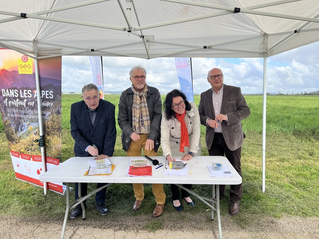 Photo de Bruno Bethenod, Yves Courtot, Jacques Jacquenet et Christine Gochard