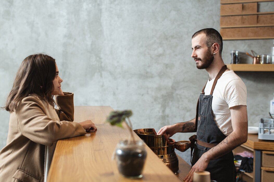 Photo d'une boutique de café