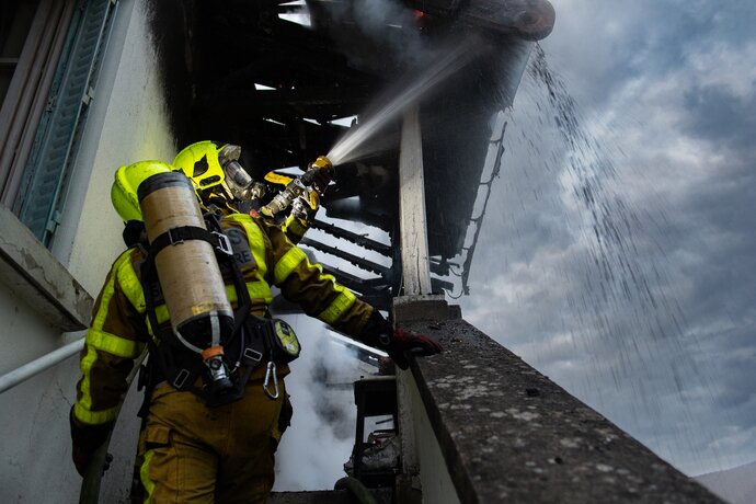 Photo d'une intervention des sapeurs pompiers