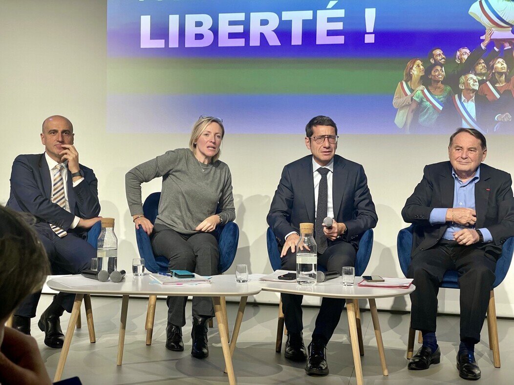 Photo de Julien Elmaleh, Murielle Fabre, David Lisnard et André Laignel