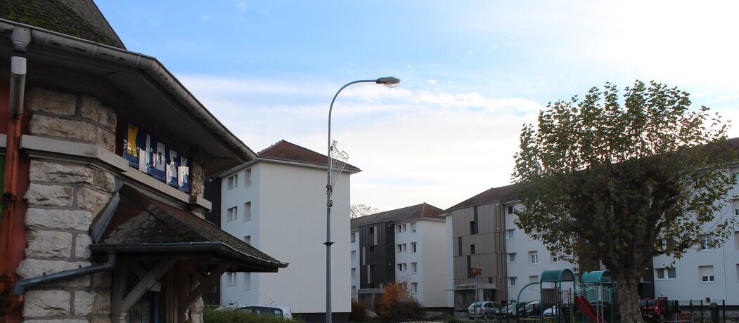 Différentes vues du quartier des Evoironnes à Sochaux, dans le Doubs