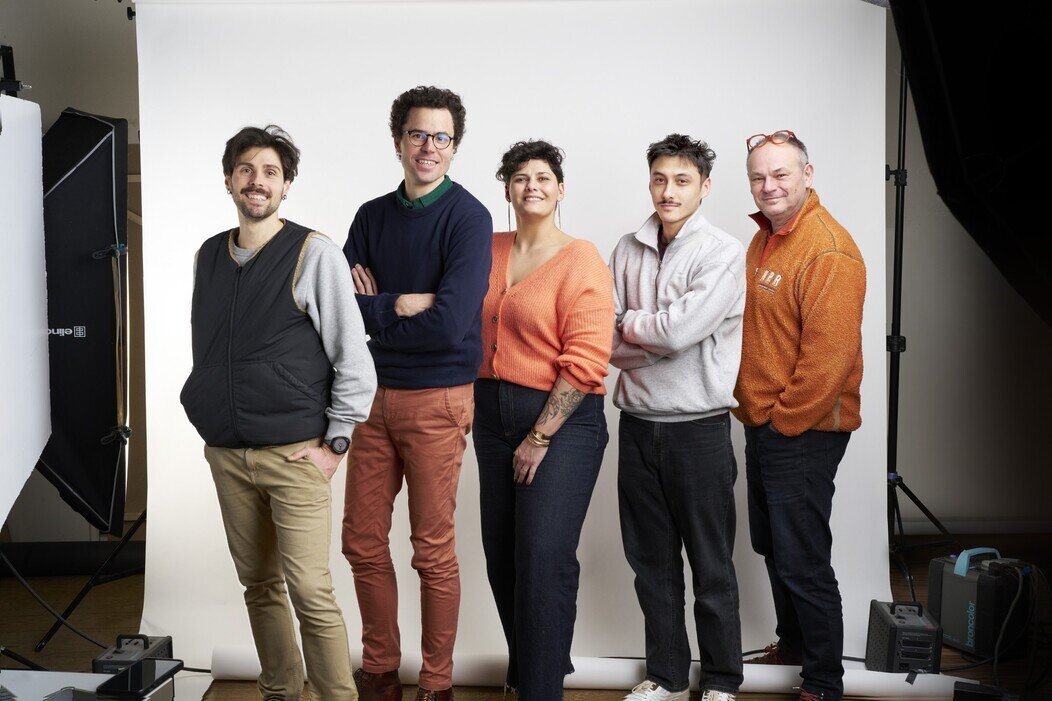 Mathieu Chèneby, Arthur Deballon, Charlène Desclerc, le chef Jean-Louis Chaillou et Philippe Hiest