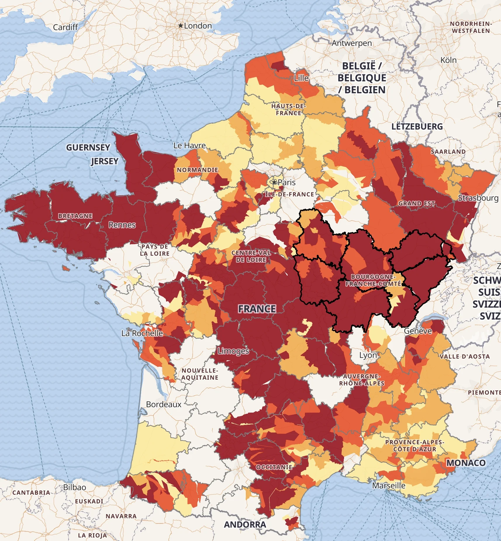 Schéma France enjeux climatiques