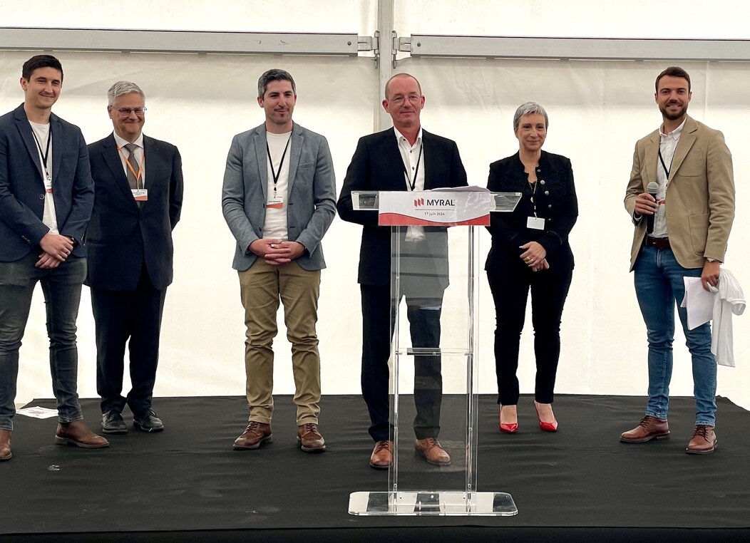 Photo d'Antoine Vincenot, Jean-Bernard de Poret, Julien Bagnard, Sylvain Bonnot et Magali Bonnot