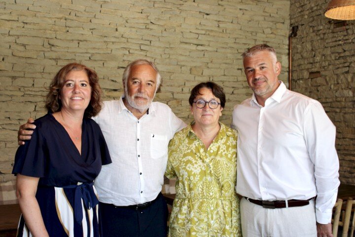 Photo de Céline Gilardet-Aloïzos, François Rebsamen, Céline Tonot et David Camus