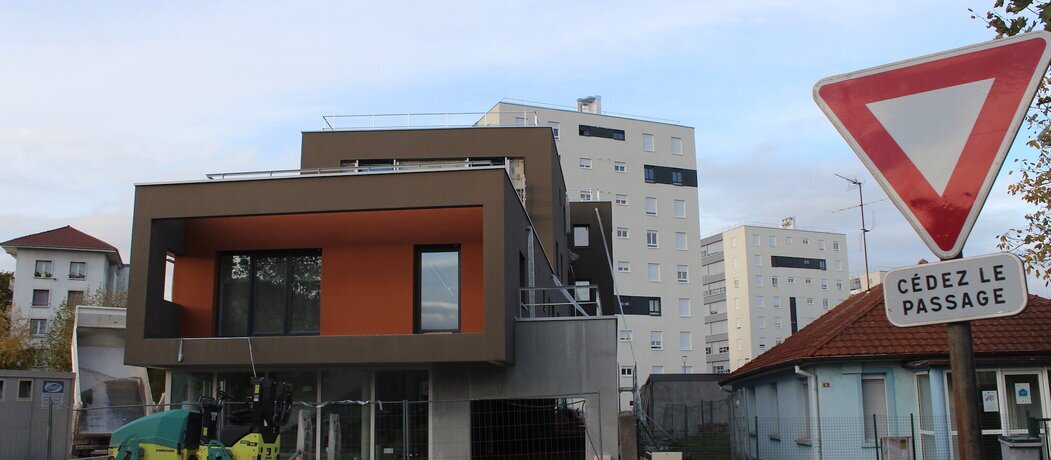 Différentes vues du quartier des Evoironnes à Sochaux, dans le Doubs